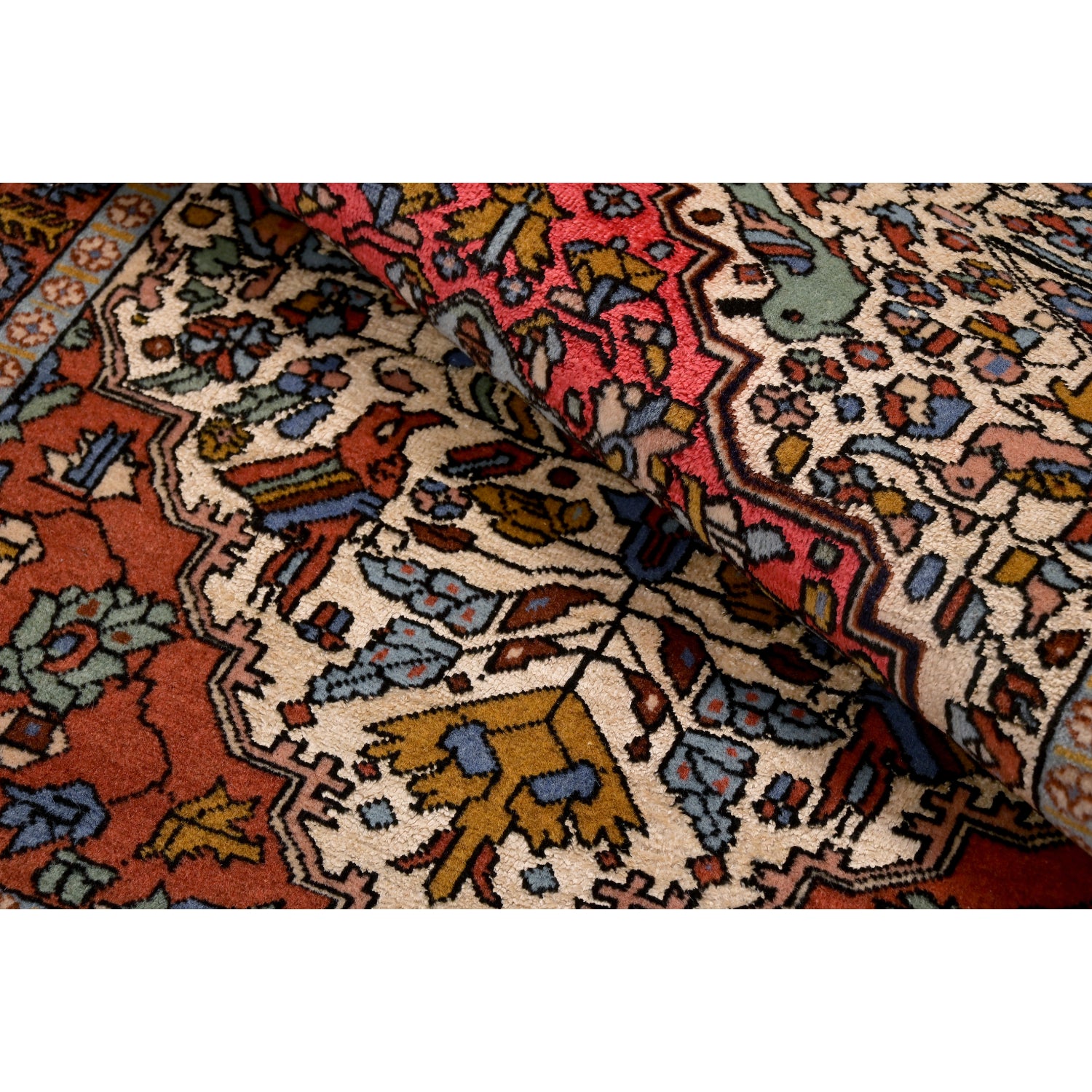 Tappeto Ardebil fondo Seta 158 x 98 cm Patina Tappeto Ardebil fondo Seta 158 x 98 cm Patina