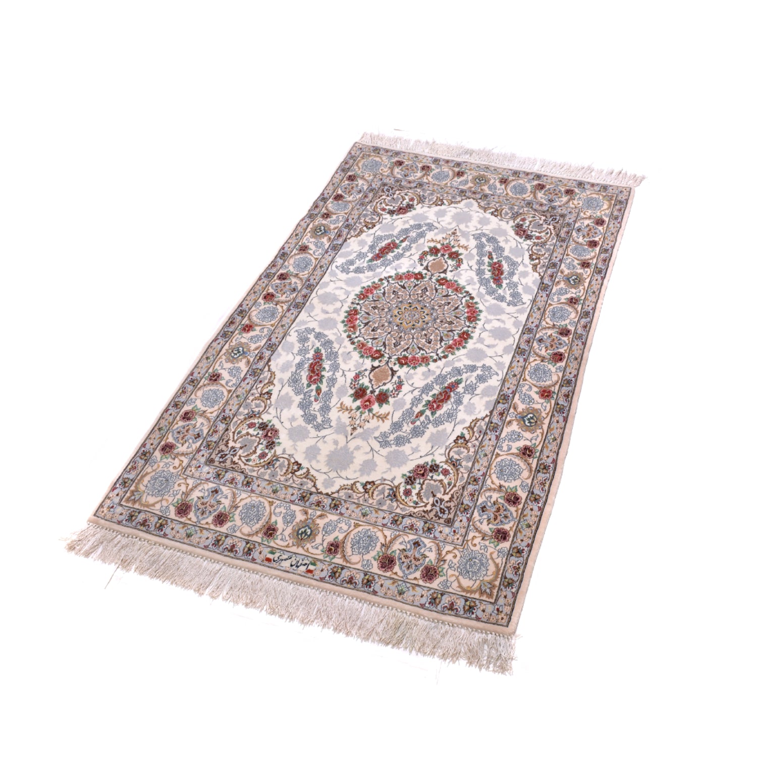 Tappeto Isfahan firmato mansuri 180 X 111 cm Tappeto Isfahan firmato mansuri 180 X 111 cm