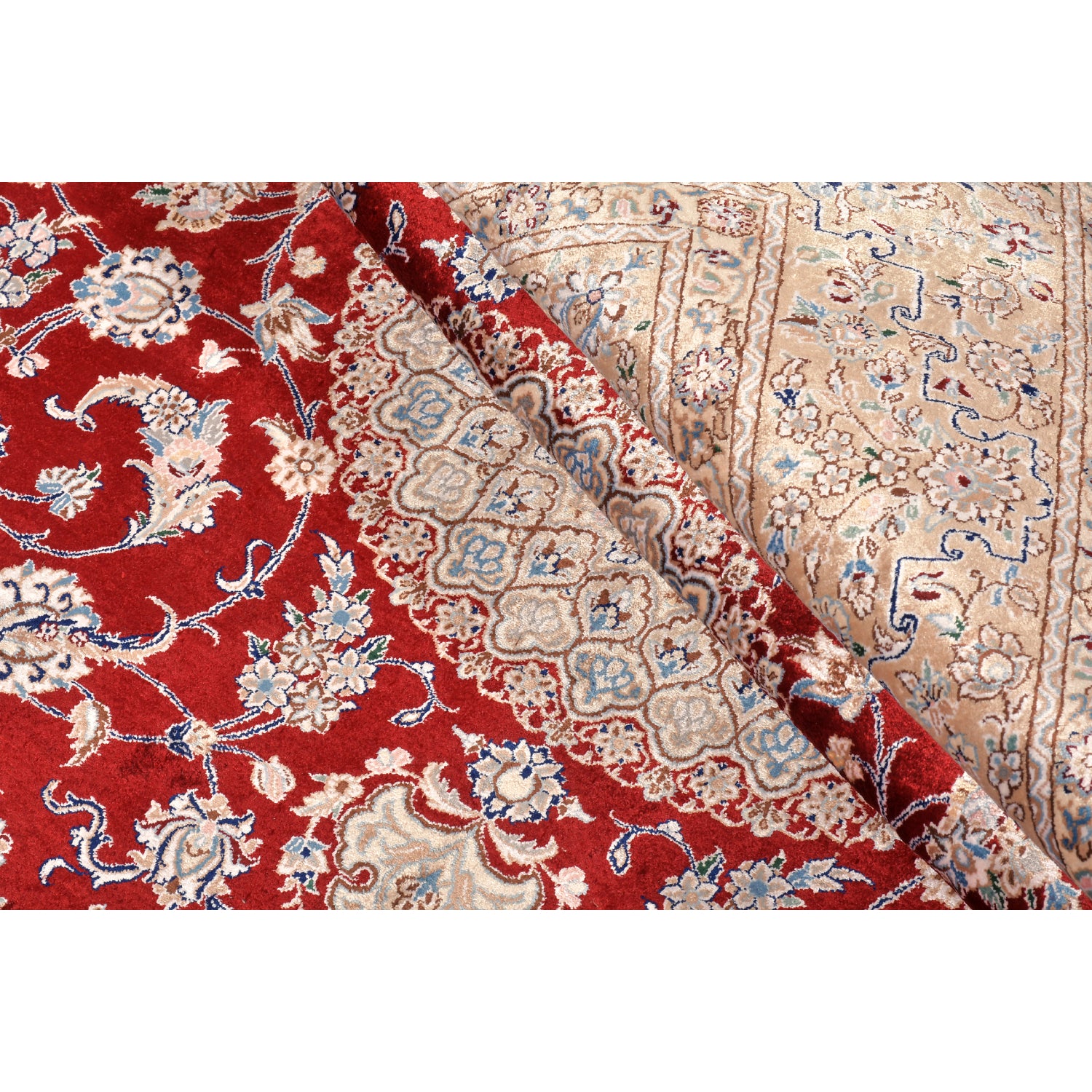 Tappeto Nain extrafine 4 fili seta 167 x 119 cm