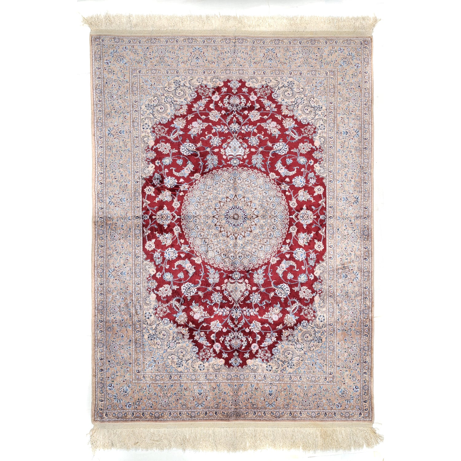 Tappeto Nain extrafine 4 fili seta 167 x 119 cm