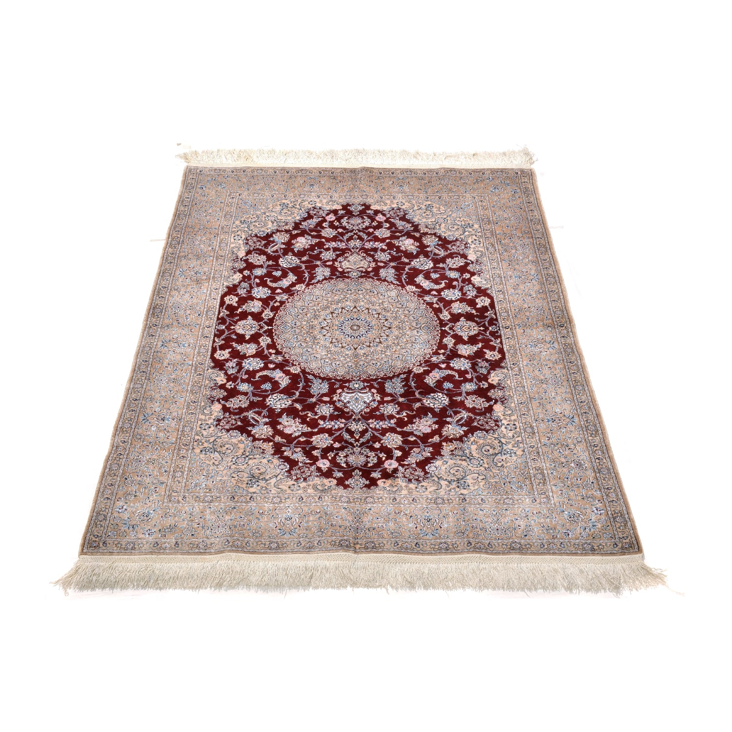 Tappeto Nain extrafine 4 fili seta 167 x 119 cm