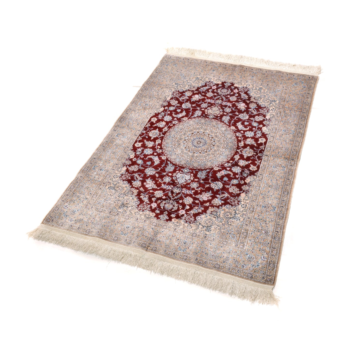 Tappeto Nain extrafine 4 fili seta 167 x 119 cm