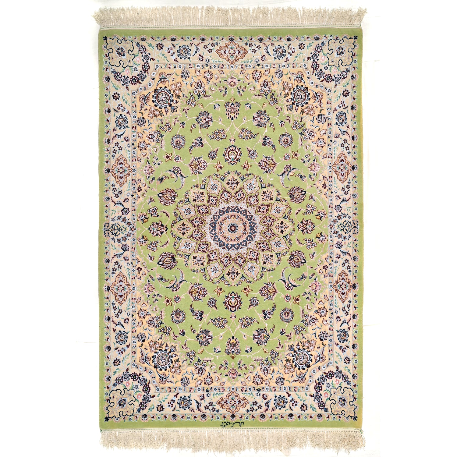 Tappeto Nain extrafine 4 fili trama seta 175 x 114 cm