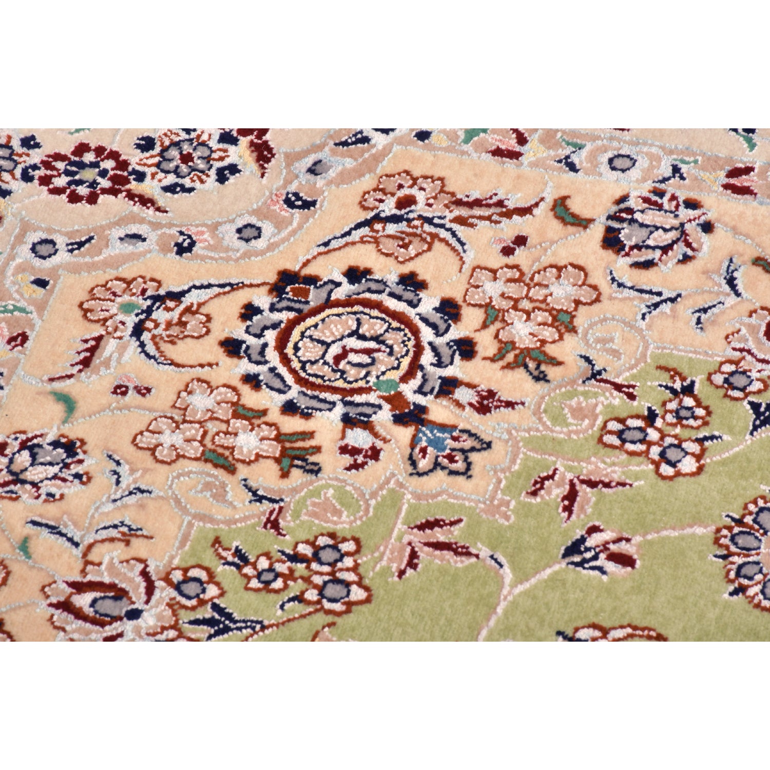 Tappeto Nain extrafine 4 fili trama seta 175 x 114 cm