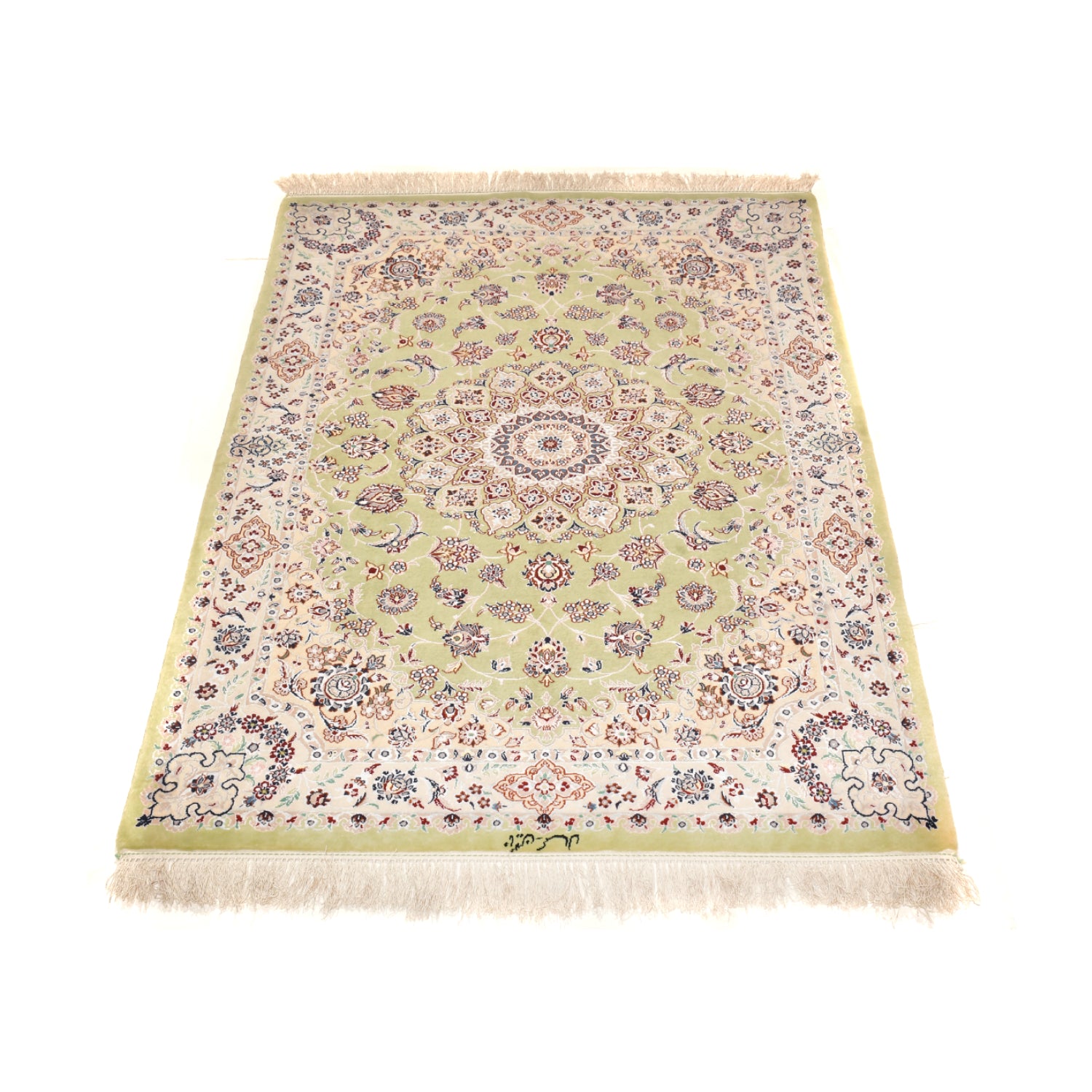 Tappeto Nain extrafine 4 fili trama seta 175 x 114 cm