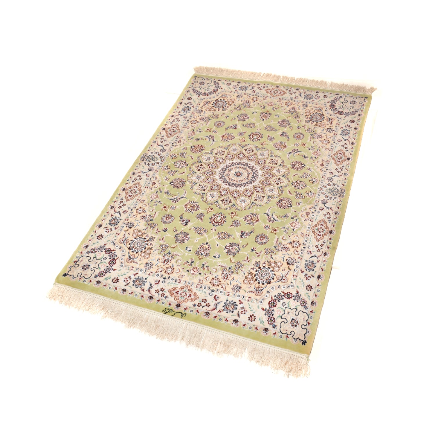 Tappeto Nain extrafine 4 fili trama seta 175 x 114 cm