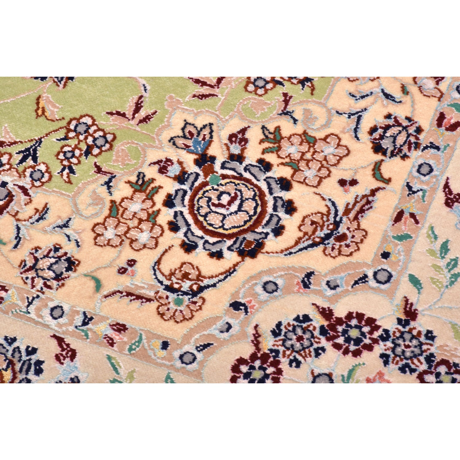 Tappeto Nain extrafine 4 fili trama seta 175 x 114 cm