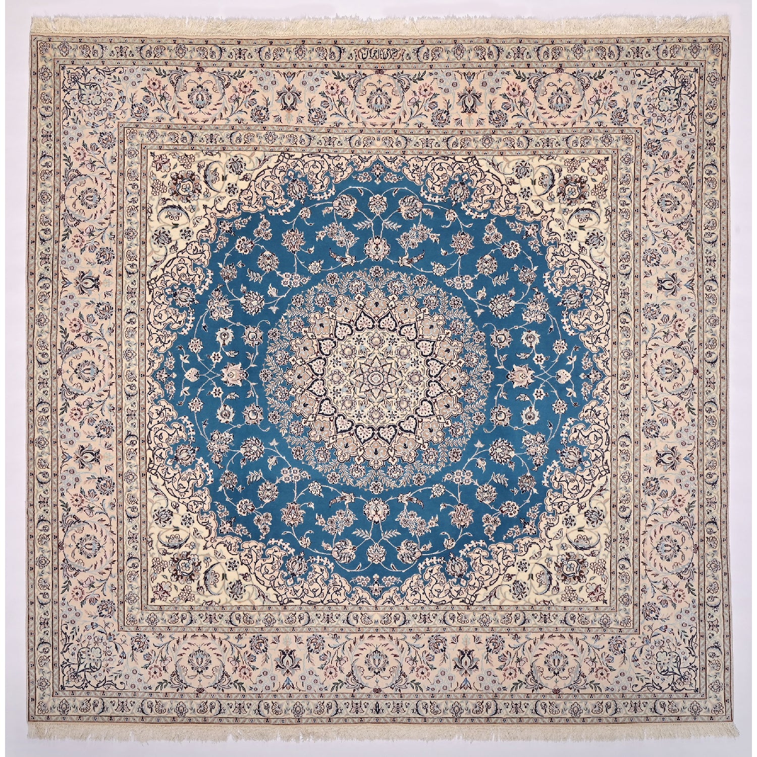 Tappeto Nain extrafine 6 Fili Firmato Akhavan 205 x 202 cm