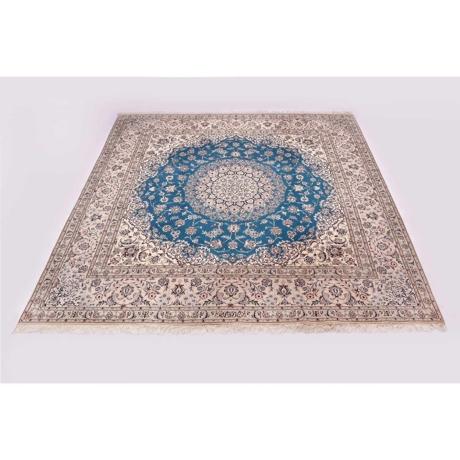 Tappeto Nain extrafine 6 Fili Firmato Akhavan 205 x 202 cm