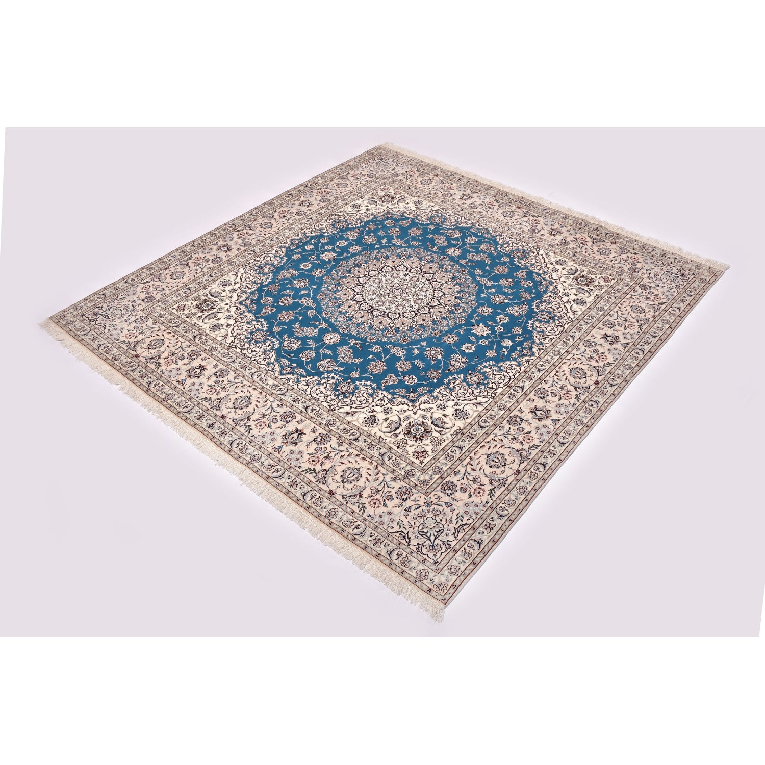 Tappeto Nain extrafine 6 Fili Firmato Akhavan 205 x 202 cm