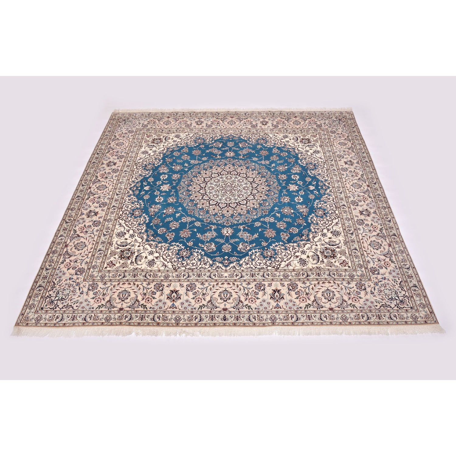 Tappeto Nain extrafine 6 Fili Firmato Akhavan 205 x 202 cm