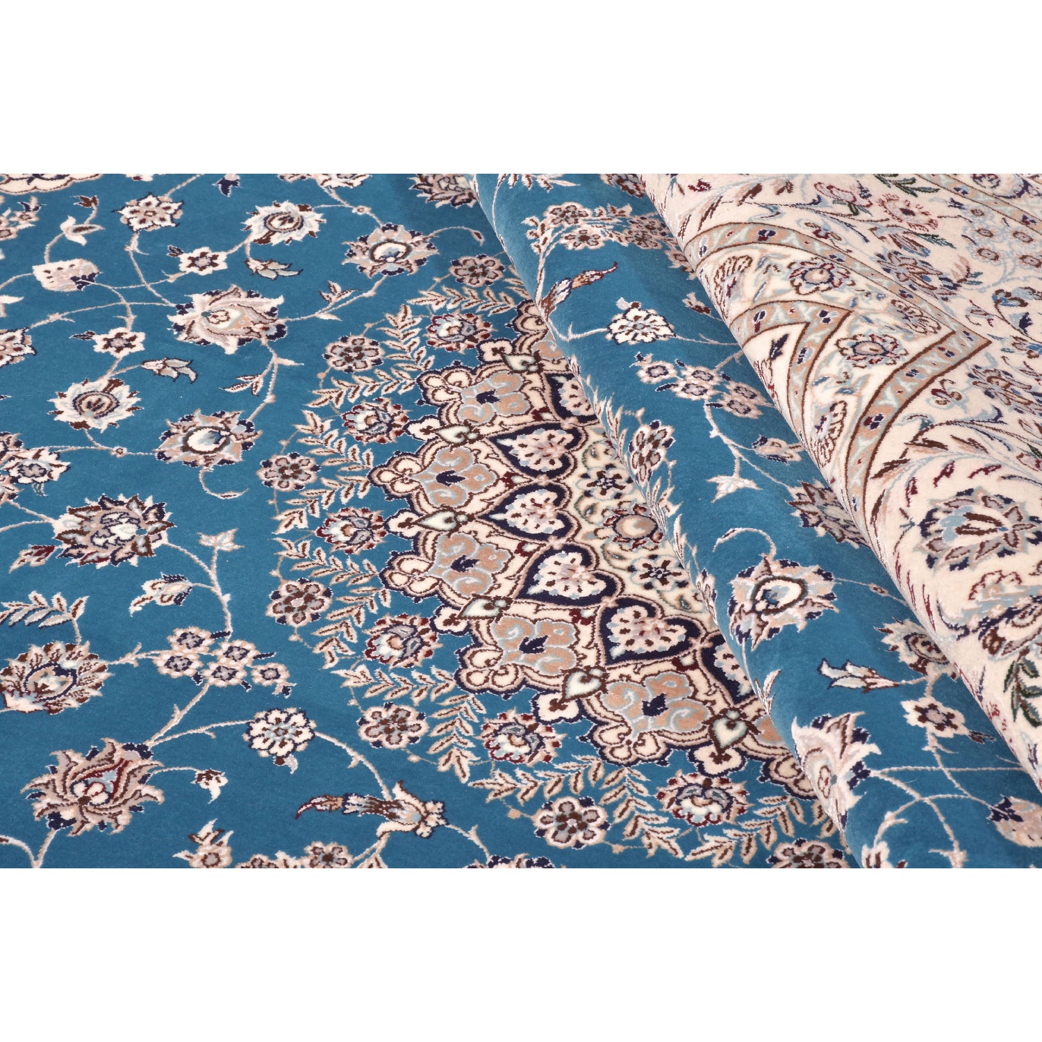 Tappeto Nain extrafine 6 Fili Firmato Akhavan 205 x 202 cm