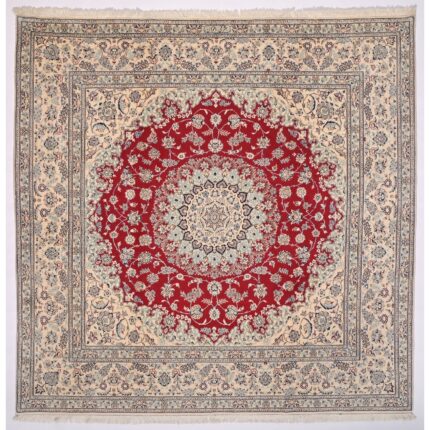 Tappeto Nain extrafine 6 Fili Firmato Akhavan 208 x 208 cm
