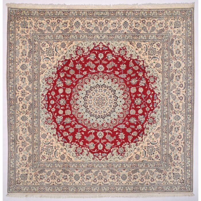 Tappeto Nain extrafine 6 Fili Firmato Akhavan 208 x 208 cm