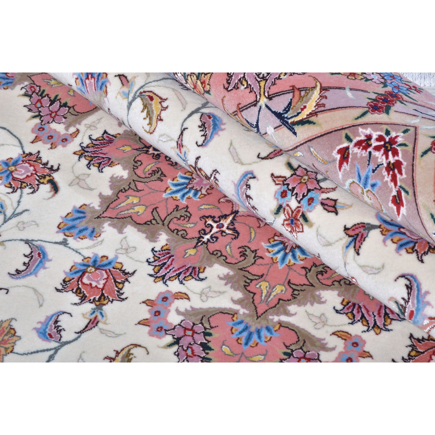 Tappeto Tabriz 50 Raj Trama seta 210 x 200 cm