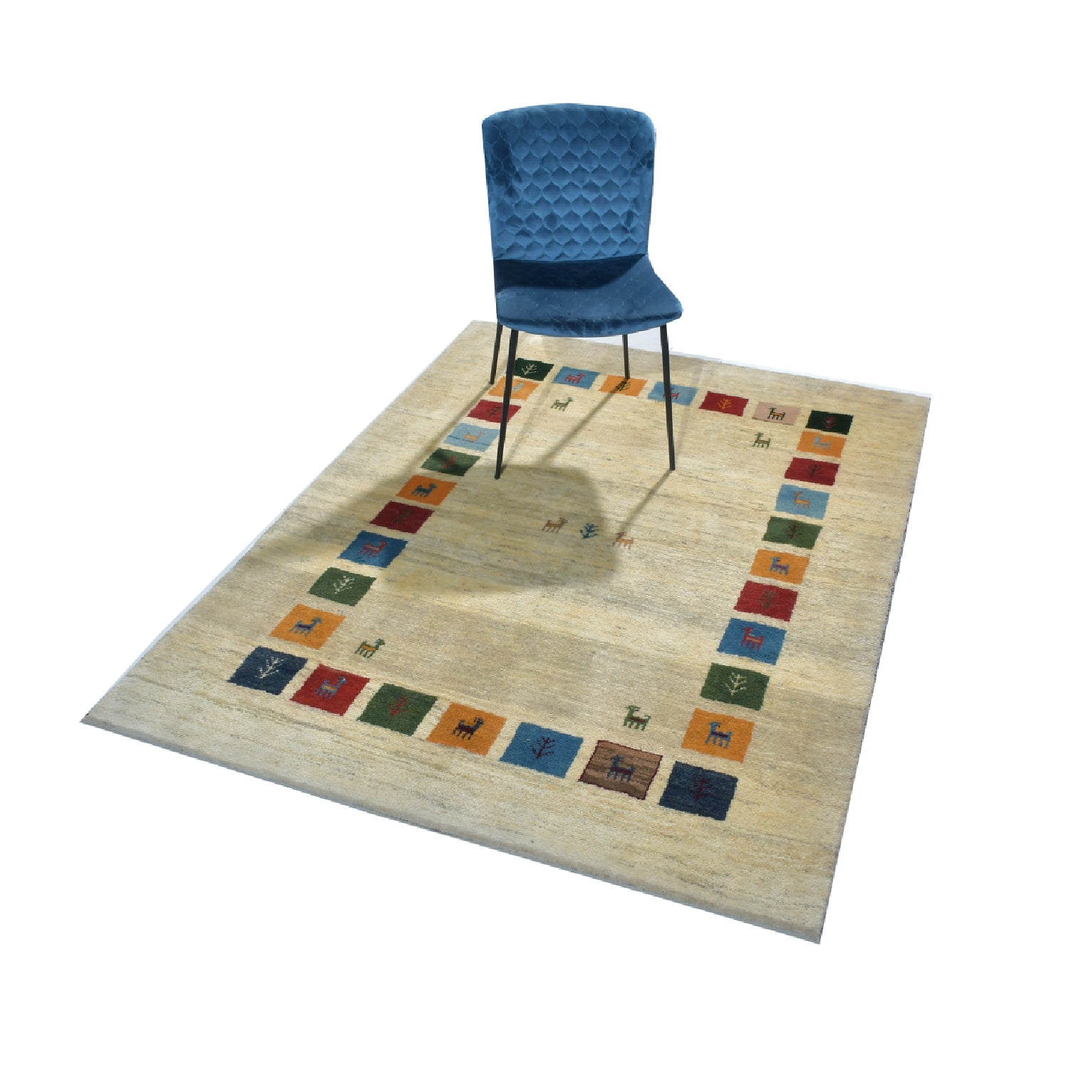 Tappeto Gabbeh Ghashgai 197 X 147 Cm Tappeto Gabbeh Ghashgai 197 X 147 Cm