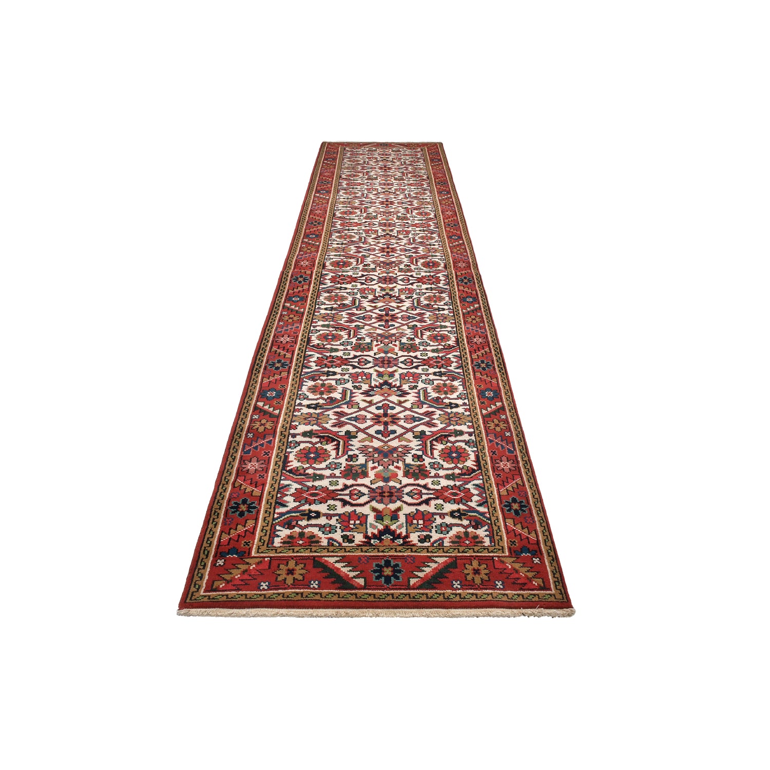 Tappeto Indo Heriz 384 X 84 cm