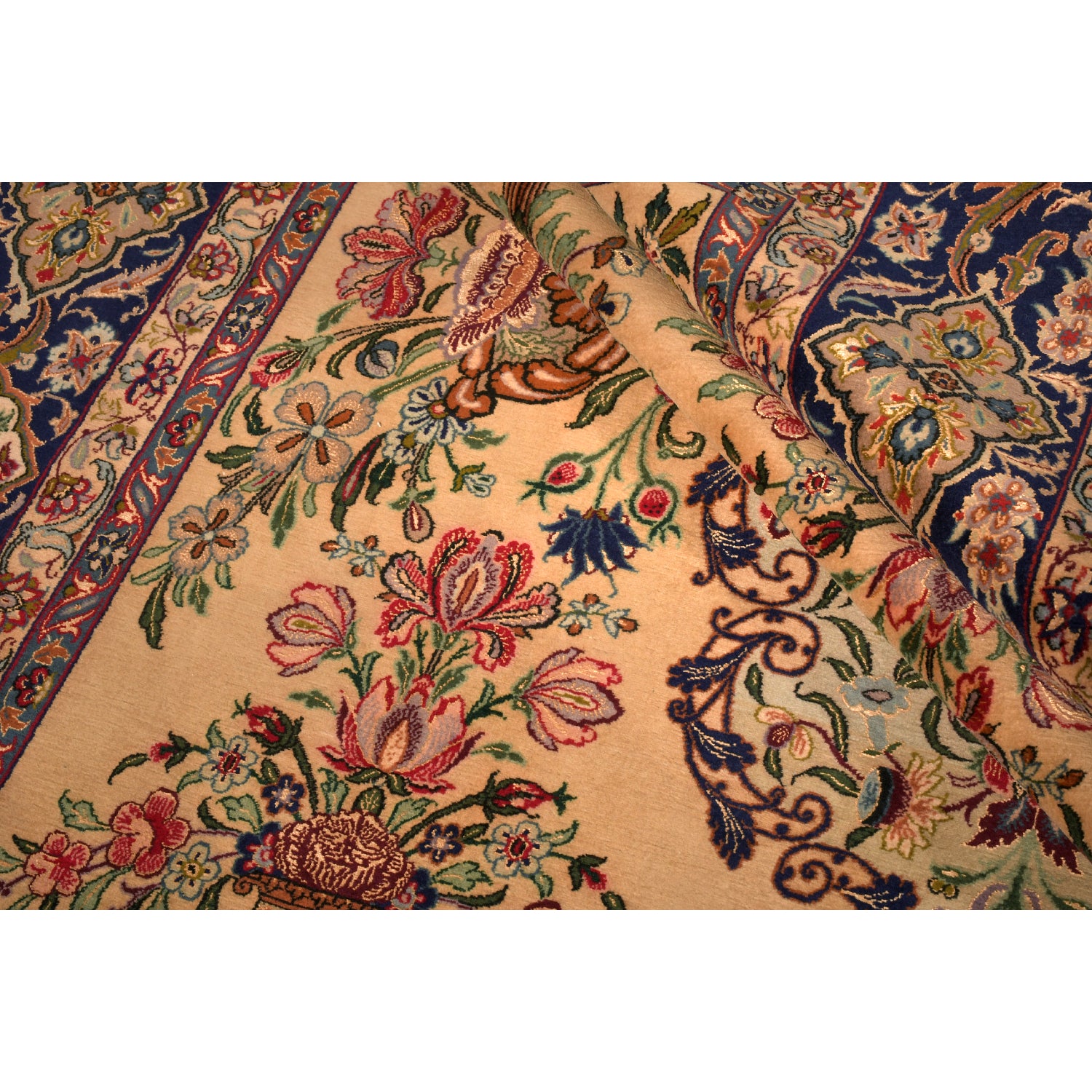 Tappeto Isfahan Fondo seta 303 x 194 cm