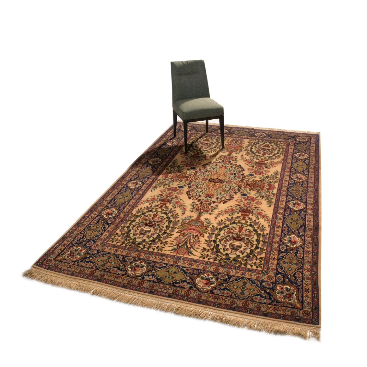 Tappeto Isfahan Fondo seta 303 x 194 cm