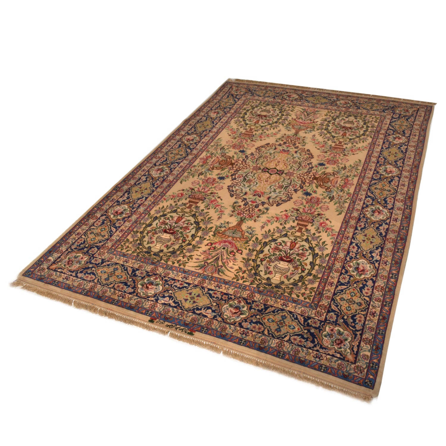 Tappeto Isfahan Fondo seta 303 x 194 cm