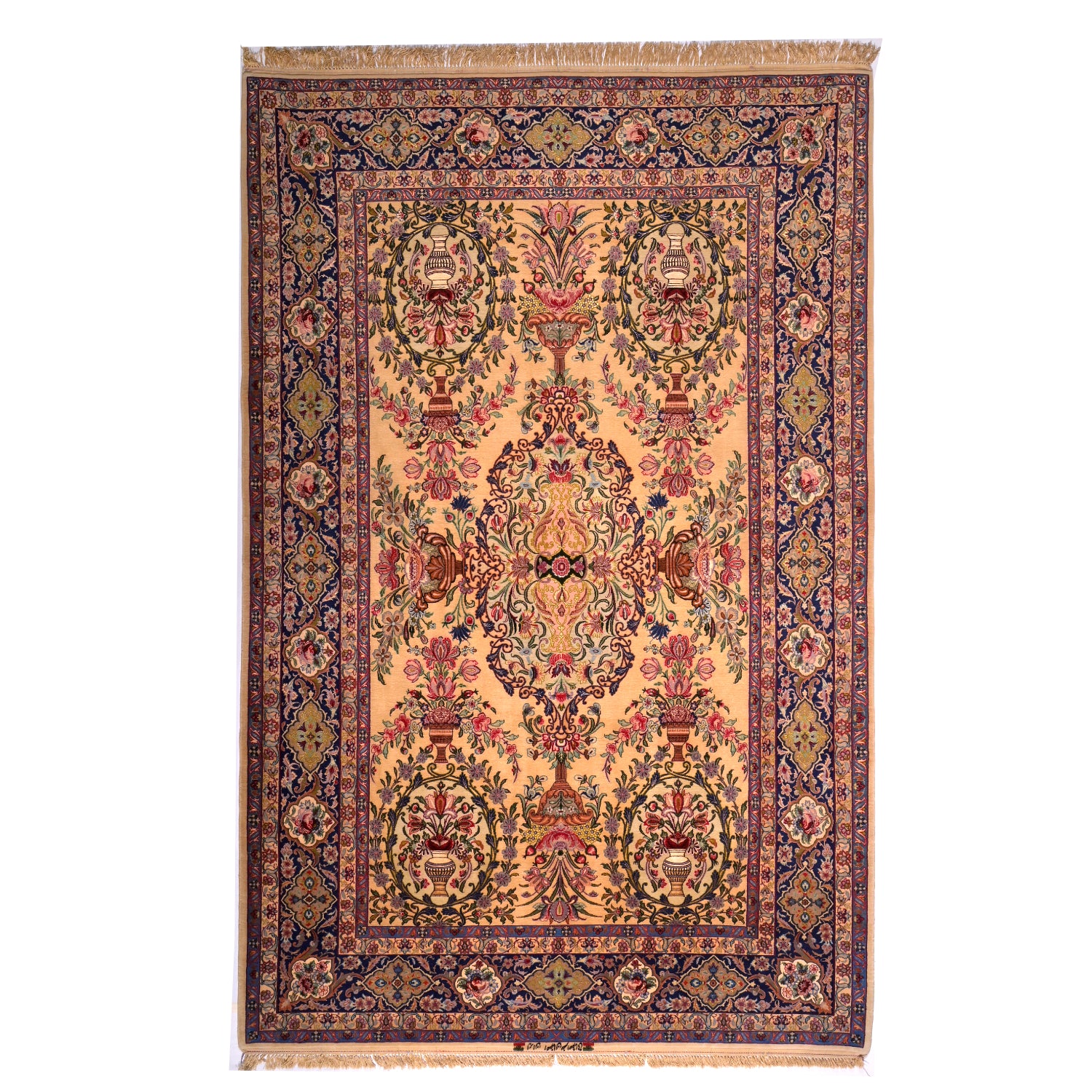 Tappeto Isfahan Fondo seta 303 x 194 cm