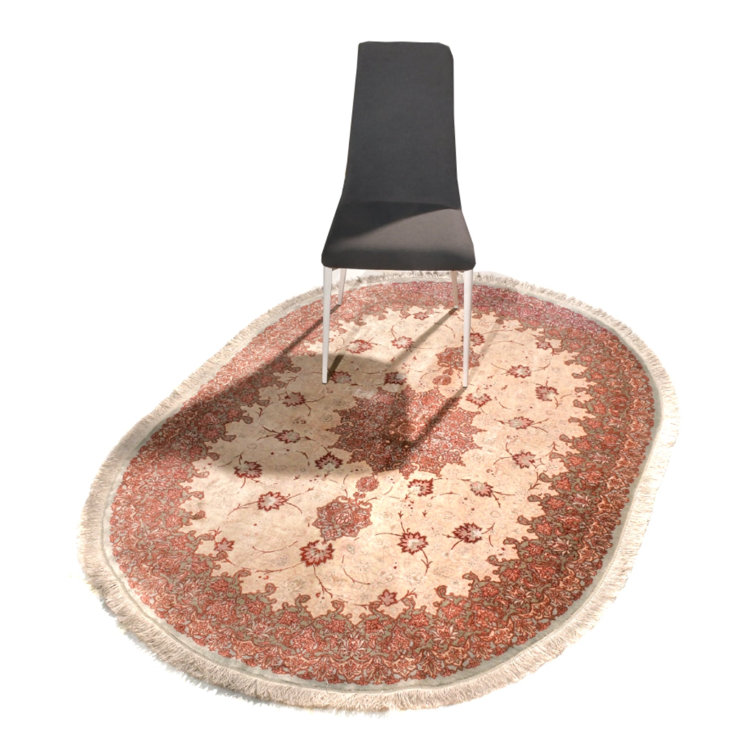 Tappeto Qum Seta Ovale 198 x 136 cm