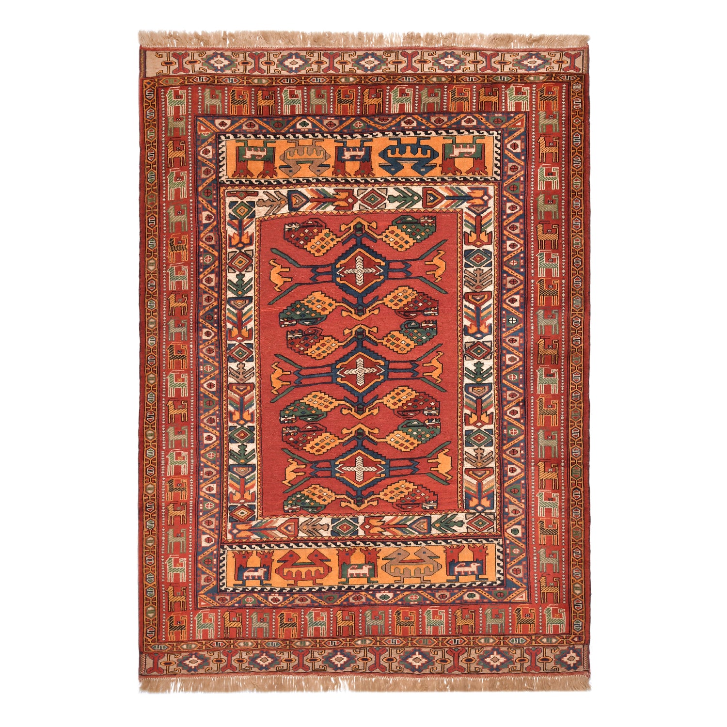 Tappeto Sirjan Rilievo 188 X 136 cm
