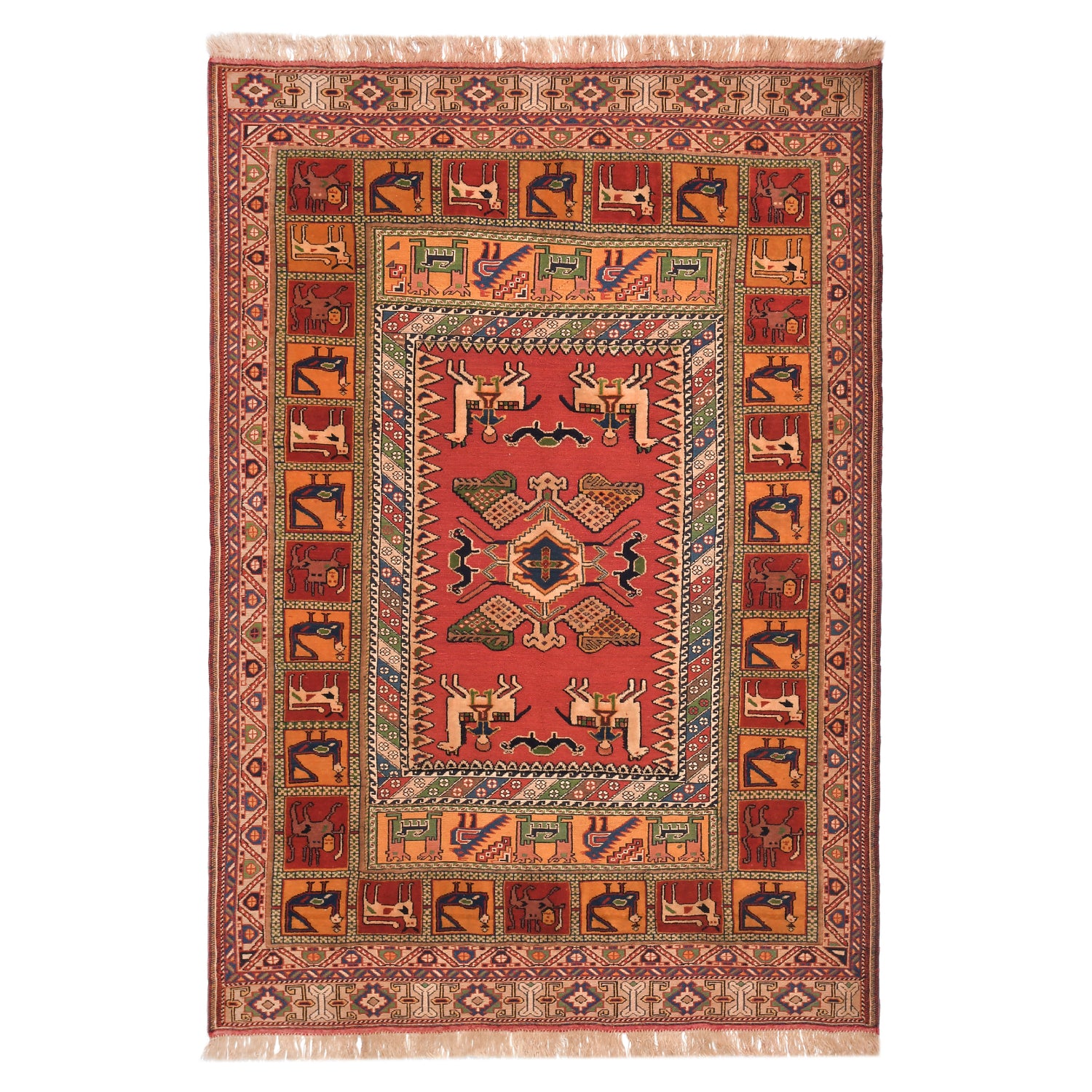 Tappeto Sirjan Rilievo 190 X 132 cm