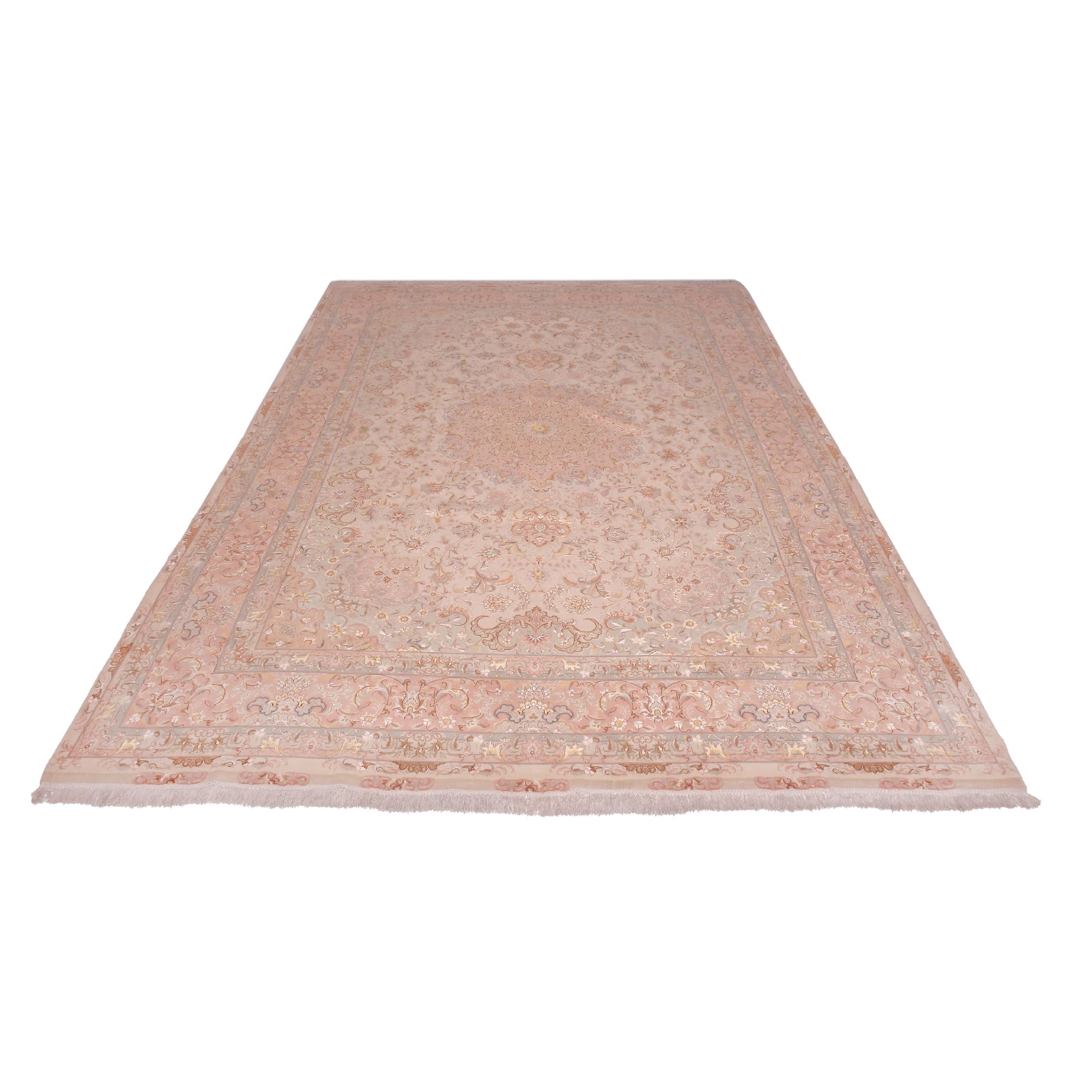 Tappeto Tabriz 80 Raj trama seta 374 X 248 cm