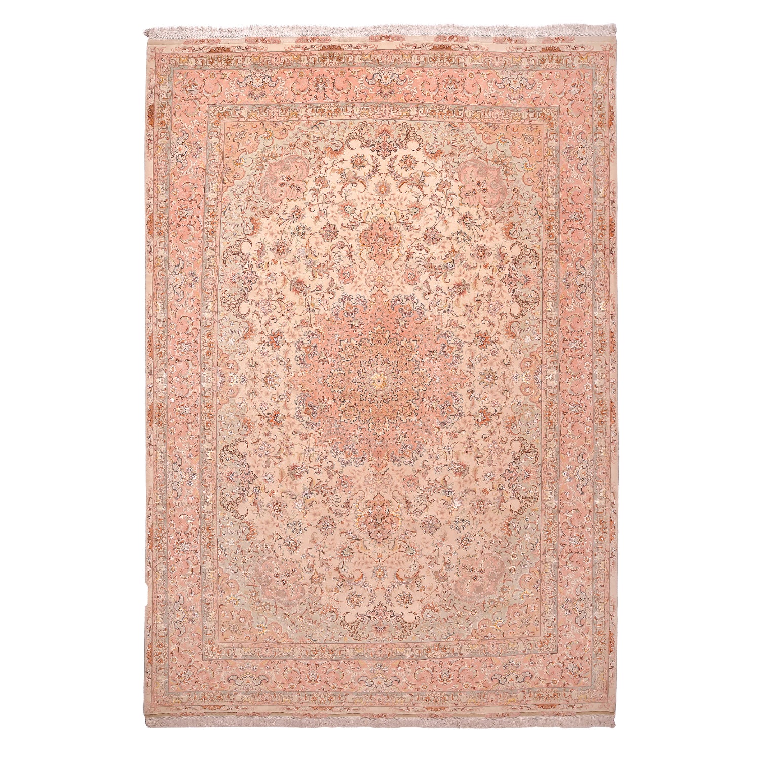 Tappeto Tabriz 80 Raj trama seta 374 X 248 cm