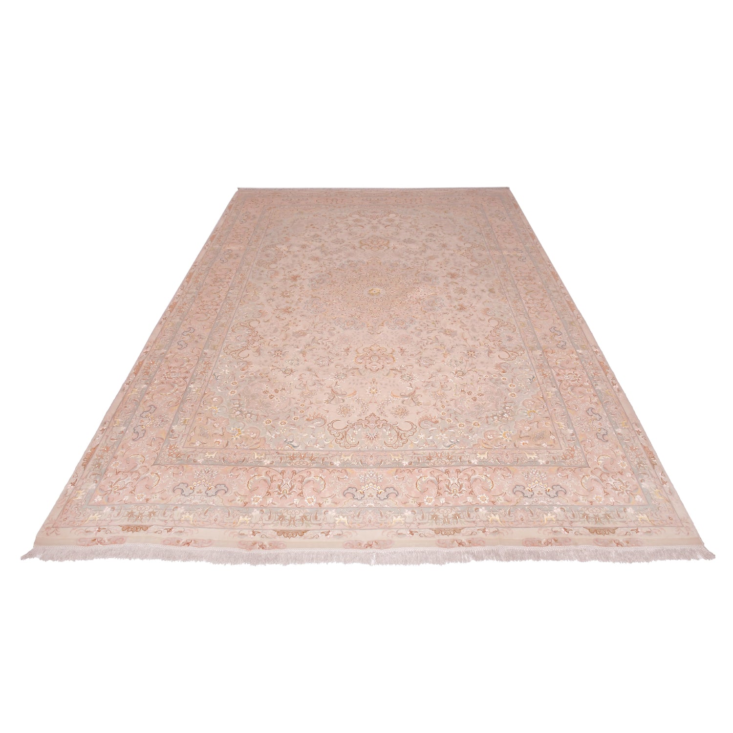 Tappeto Tabriz 80 Raj trama seta 358 X 250 cm