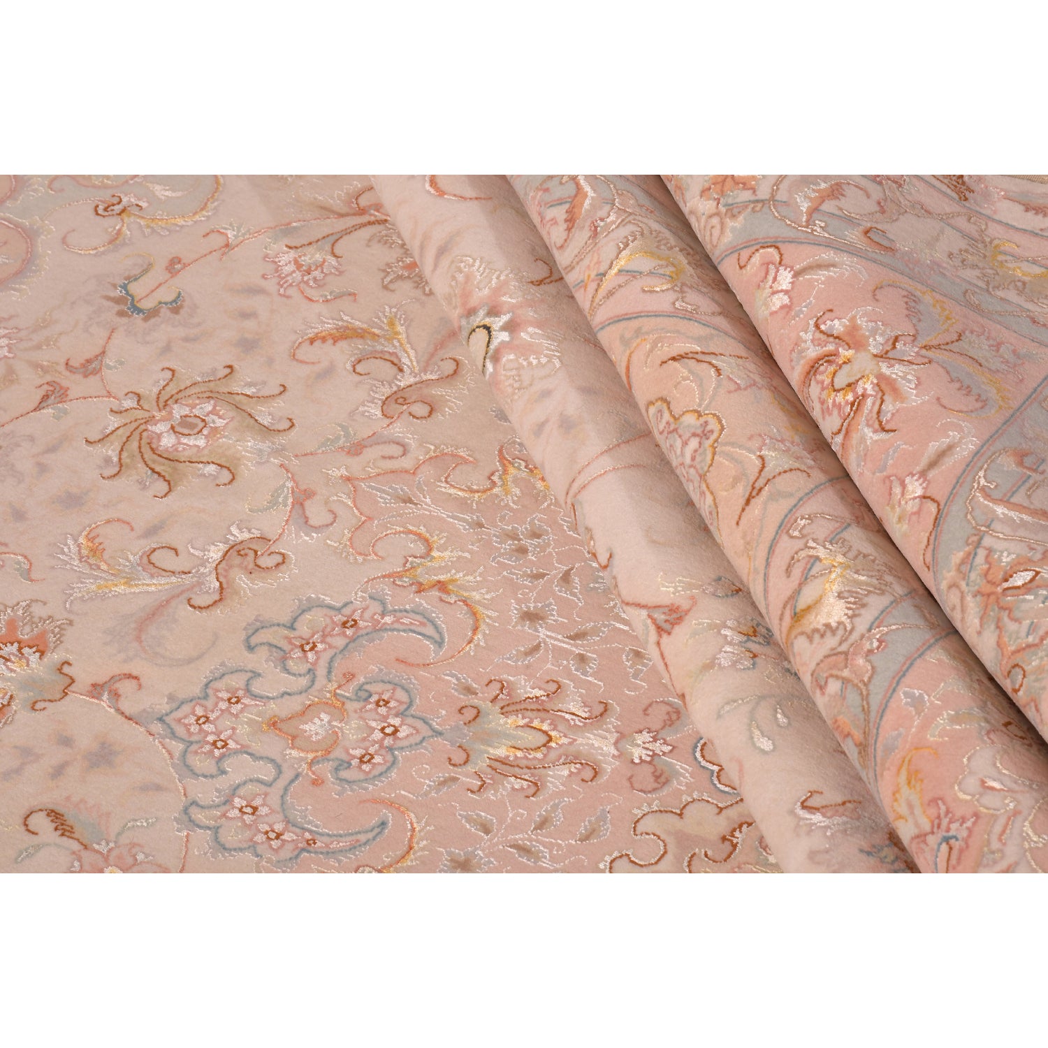 Tappeto Tabriz 80 Raj trama seta 358 X 250 cm