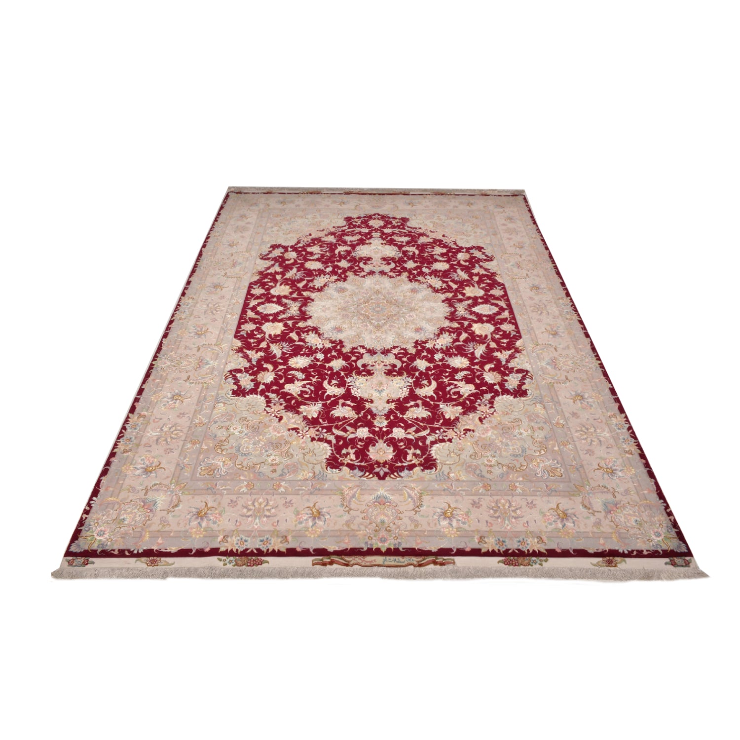 Tappeto Tabriz 60 Raj trama seta 314 X 200 cm