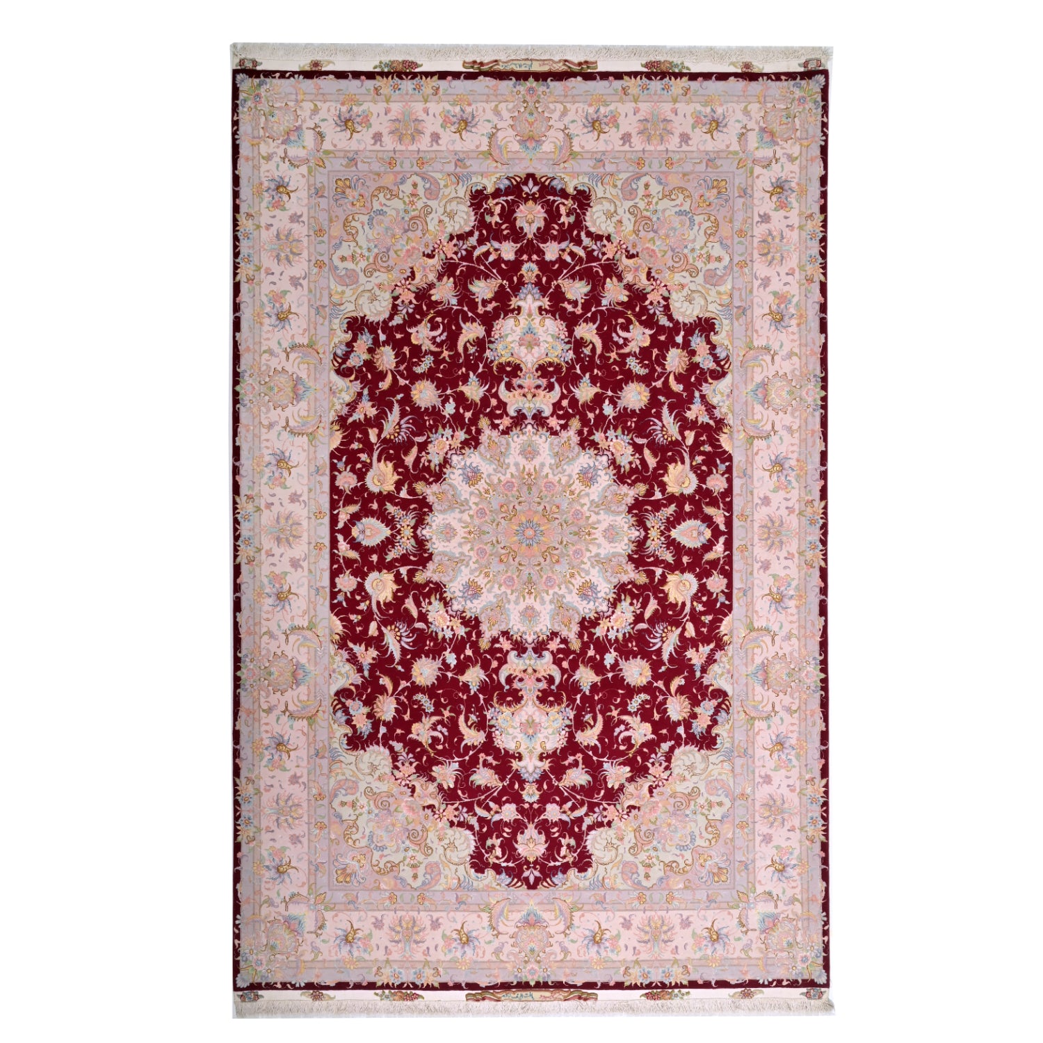 Tappeto Tabriz 60 Raj Trama seta 314 X 198 cm