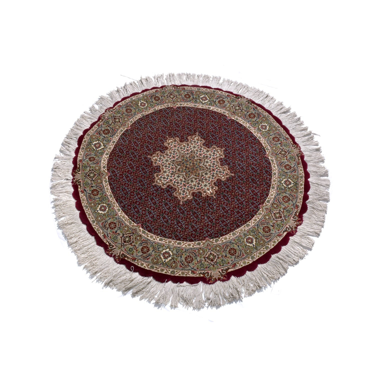 Tappeto Tabriz 50 Raj Disegno Mahi Rotondo 110 cm