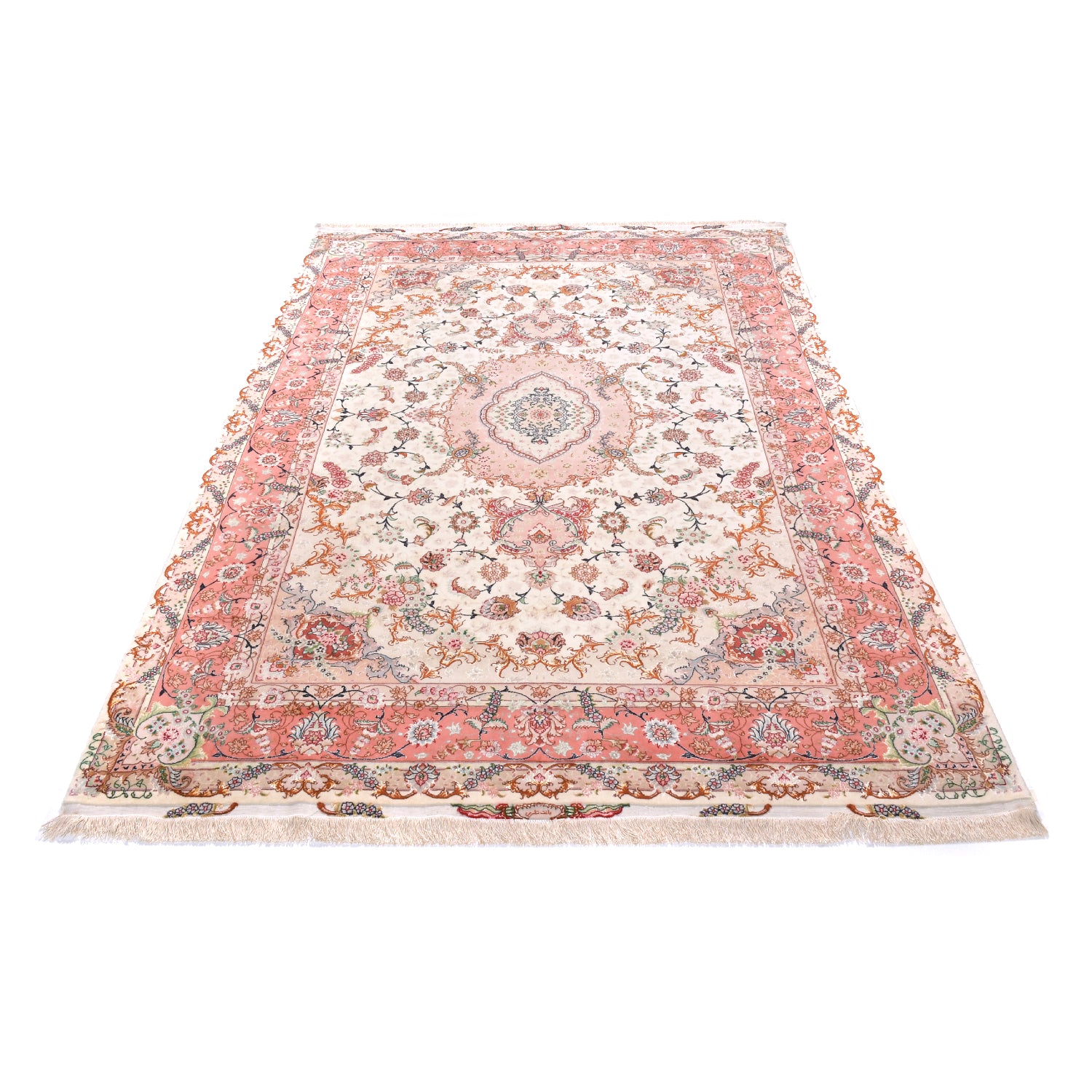 Tappeto Tabriz 60 Raj trama seta 305 X 200 cm Tappeto Tabriz 60 Raj trama seta 305 X 200 cm