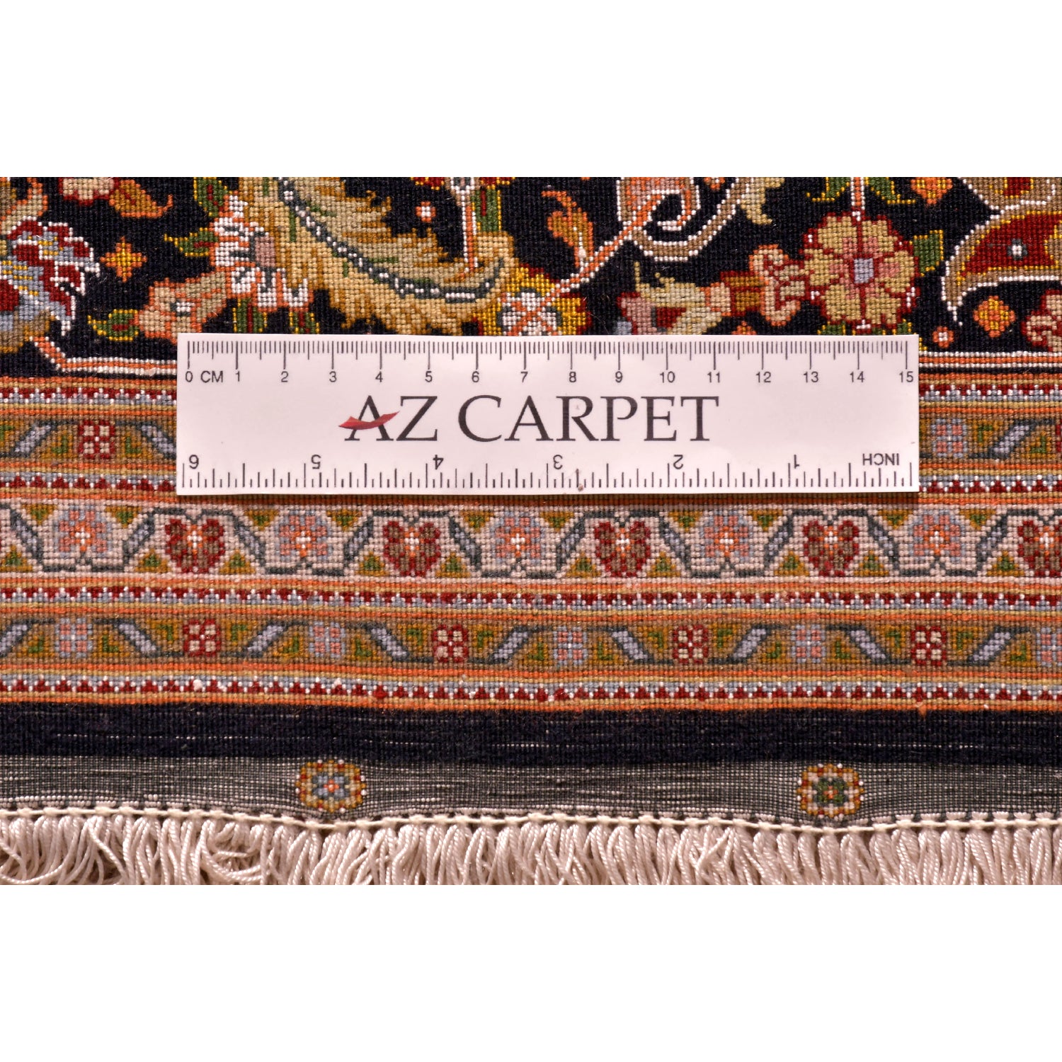 Tappeto Tabriz 80 Raj trama seta 199 X 152  cm Tappeto Tabriz 80 Raj trama seta 199 X 152  cm