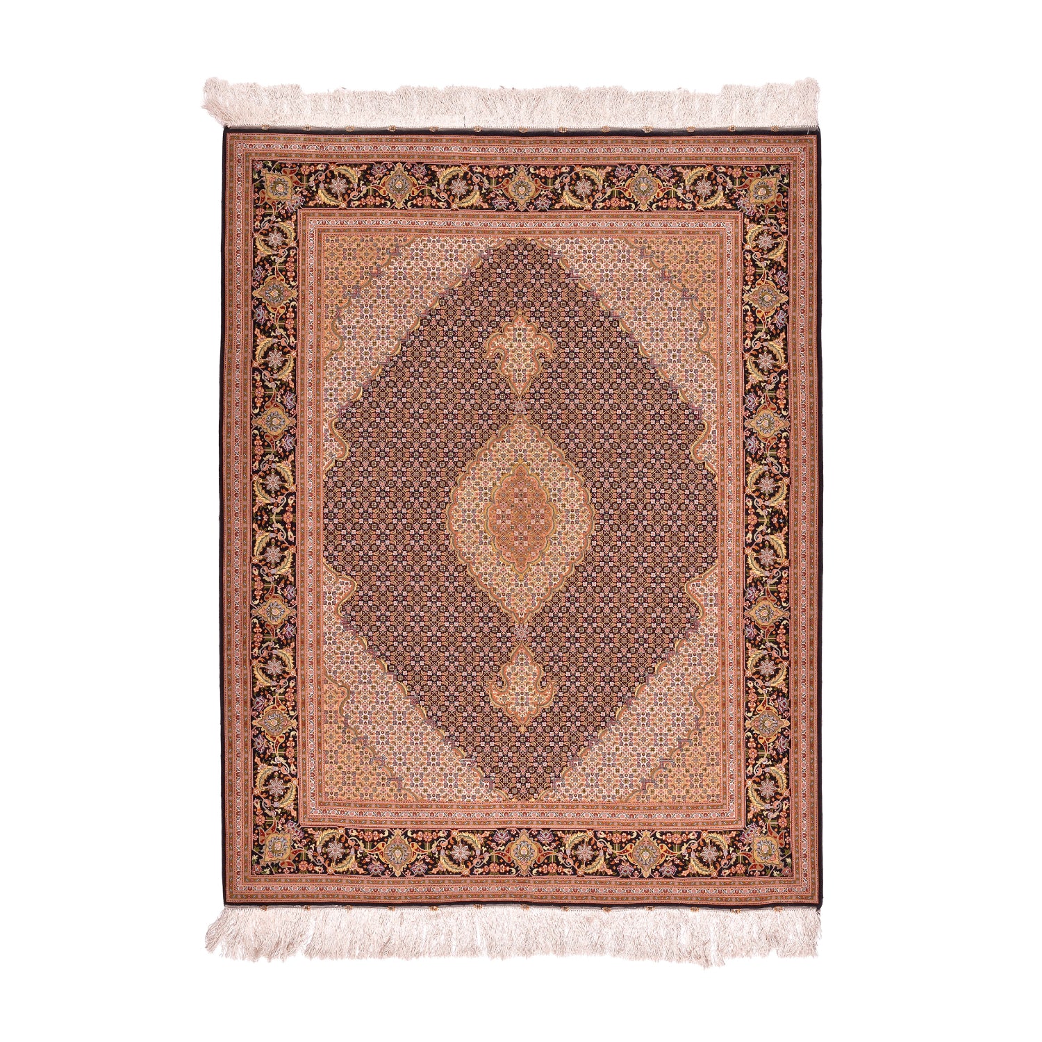 Tappeto Tabriz 80 Raj trama seta 199 X 152  cm