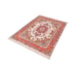 Tappeto Tabriz 60 Raj trama seta 205 x 151 cm
