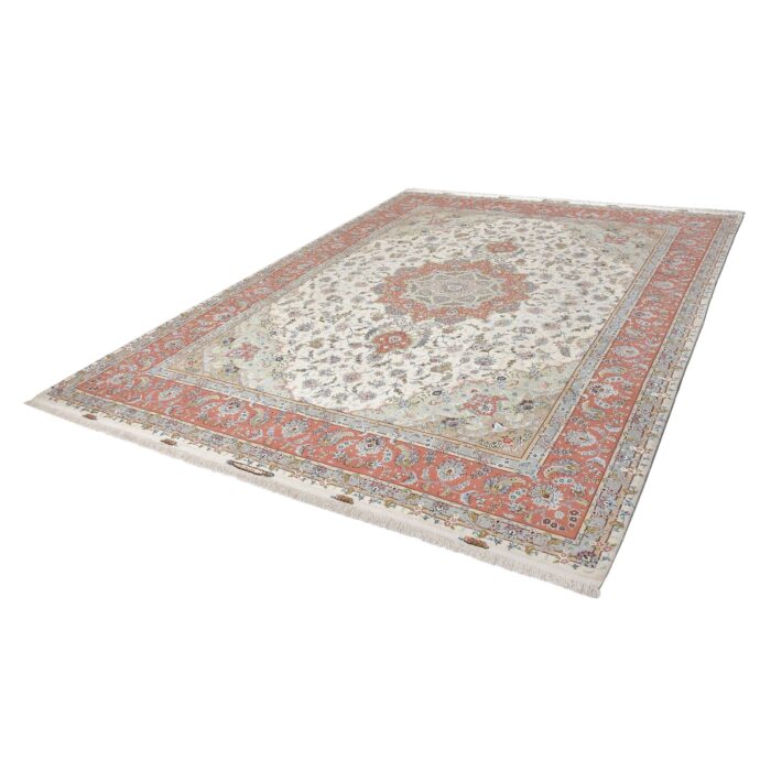 Tappeto Tabriz 50 Raj Trama in seta 403 x 300  cm