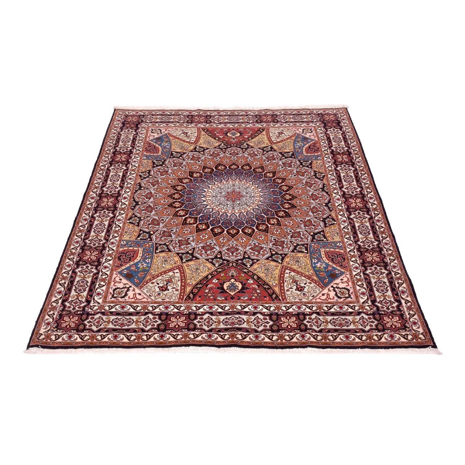 Tappeto Tabriz extrafine 50 Raj Disegno cupola 200 x 154 cm