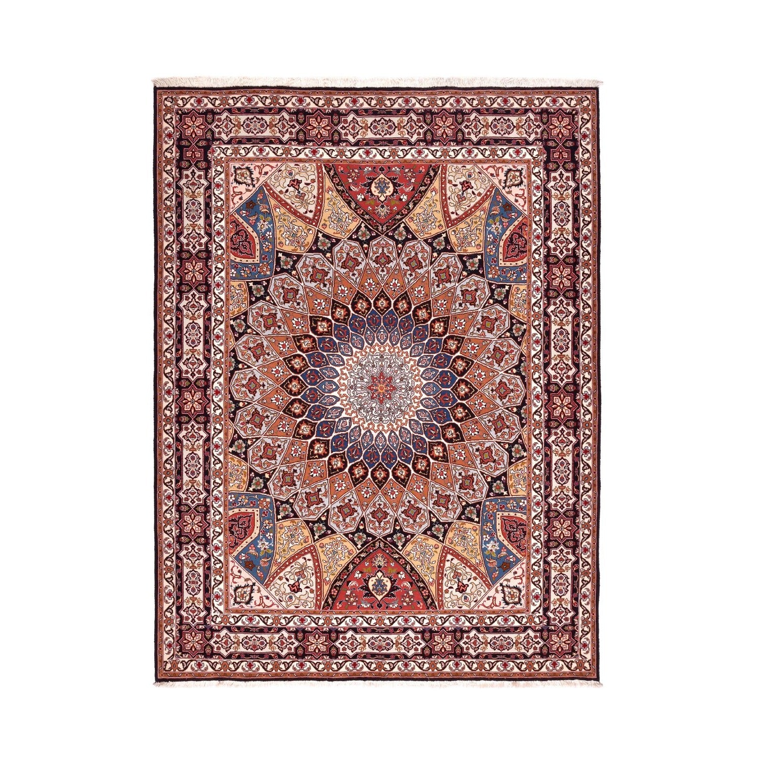 Tappeto Tabriz extrafine 50 Raj Disegno cupola 200 x 154 cm